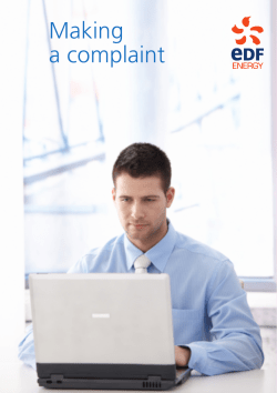 Making a complaint