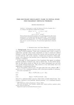 FREE BOUNDARY REGULARITY CLOSE TO INITIAL STATE FOR