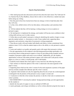 Science Fiction C-D-O Revising Writing Strategy Step-by