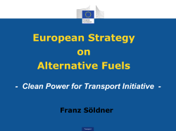 a European alternative fuels strategy