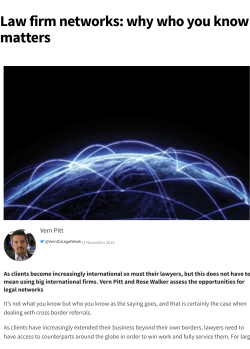 Law firm networks: why who you know matters