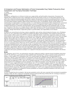 A Comparison and Process Optimization of Poorly Compressible