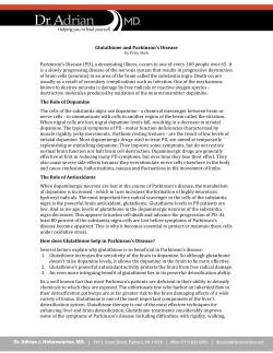 Glutathione and Parkinson`s Disease Parkinson`s
