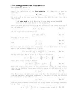The energy-momentum vector