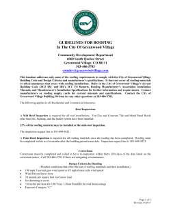Guidelines for Roofing