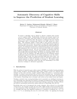 Automatic Discovery of Cognitive Skills to Improve the Prediction of