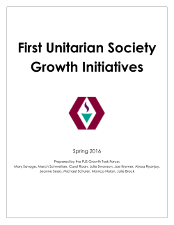 First Unitarian Society Growth Initiatives