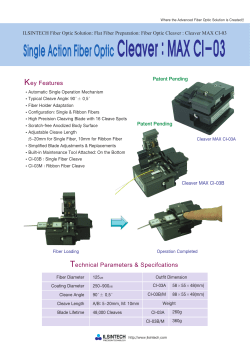 Single Action Fiber OpticCleaver : MAX CI-03