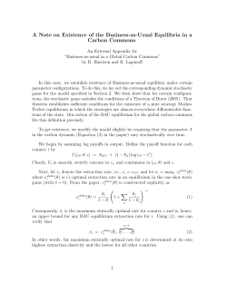 A Note on Existence of the Business-as