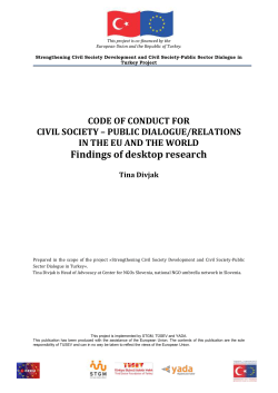 6. CSO Mechanisms for effective cooperation with the Government