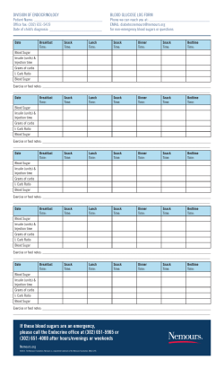 Blood Glucose Log Form