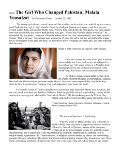 from The Girl Who Changed Pakistan: Malala Yousafzai by