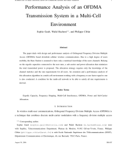 Performance Analysis of an OFDMA Transmission System in a Multi