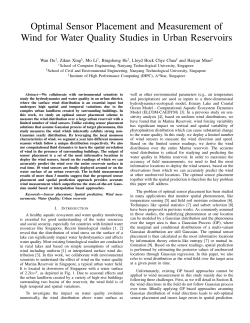 Optimal Sensor Placement and Measurement of Wind for Water