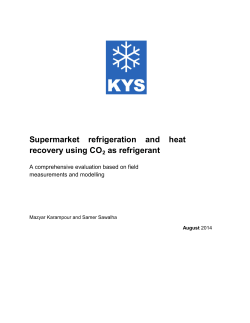 Supermarket refrigeration and heat recovery using CO2 as refrigerant