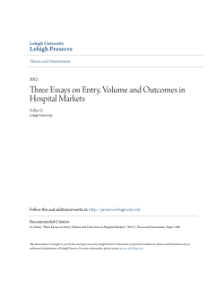 Three Essays on Entry, Volume and Outcomes in