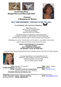 Aunty Ruby Workshop Flyer