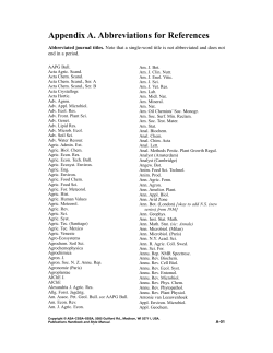 Appendix A. Abbreviations for References