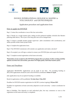 ANNOUNCEMENT of a new masters program