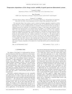 Temperature dependence of the charge carrier