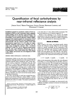 Qu antification of fecal carbohydrates near