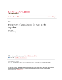Integration of large datasets for plant model organisms