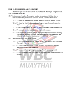 RULE 13 - wbc muaythai