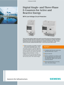 and Three-Phase E-Counters for Active and Reactive Energy