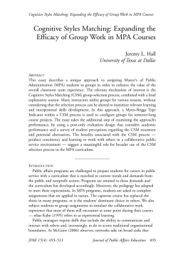 Cognitive Styles Matching: Expanding the Efficacy of