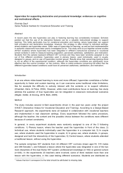 Hypervideo for supporting declarative and procedural knowledge