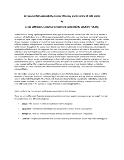 Environmental Sustainability, Energy Efficiency and Greening of