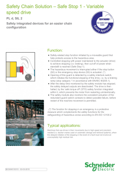 Safety Chain Solution &ndash; Safe Stop 1 - Variable