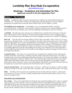 Friends of Lordship Rec - Lordship Hub Co-op