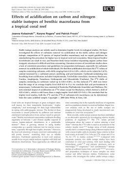 Effects of acidification on carbon and nitrogen stable isotopes of