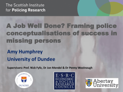 A Job Well Done? Framing police