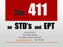 The 411 on STD`s and EPT - Community HealthCare Association of