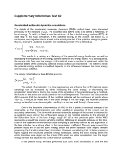 Supplementary Information Text S2 Accelerated molecular dynamics