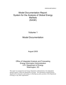 System for the Analysis of Global Energy Markets