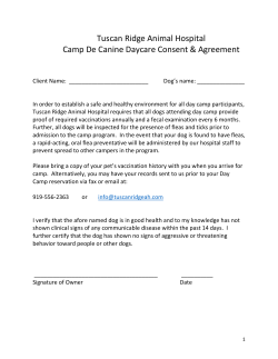 Consent Form - Tuscan Ridge Animal Hospital