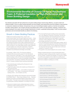 Environmental Benefits of Closed-Cell Spray Polyurethane Foam: A