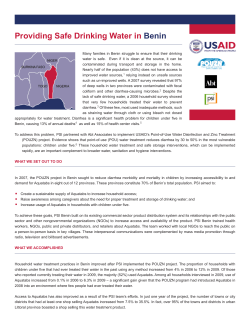 Providing Safe Drinking Water in Benin