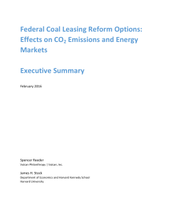 Federal Coal Leasing Reform Options: Effects on CO2