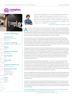 Complex Games - Economic Development Winnipeg