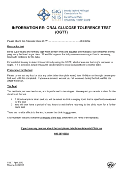 Glucose Tollerence Leaflet