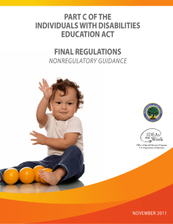 part c of the individuals with disabilities education act final regulations