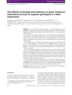 The effects of drought and herbivory on plant&ndash;herbivore interactions