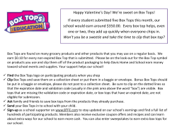 February Box Top Flyer - Centennial School District