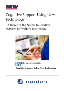 Cognitive Support Using New Technology