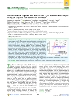 Electrochemical Capture and Release of CO2 in
