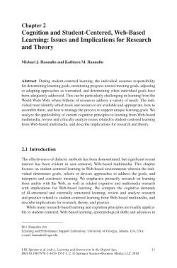 Cognition and Student-Centered, Web-Based Learning
